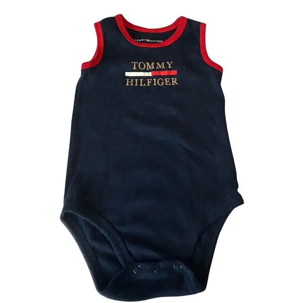 Tommy Hilfiger boys 18 M Navy Blue bodysuit